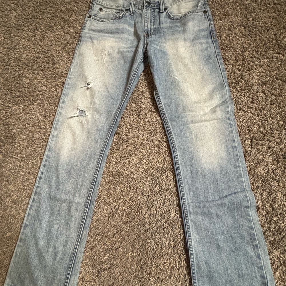 Bullhead Men's Light Blue Straight Jeans